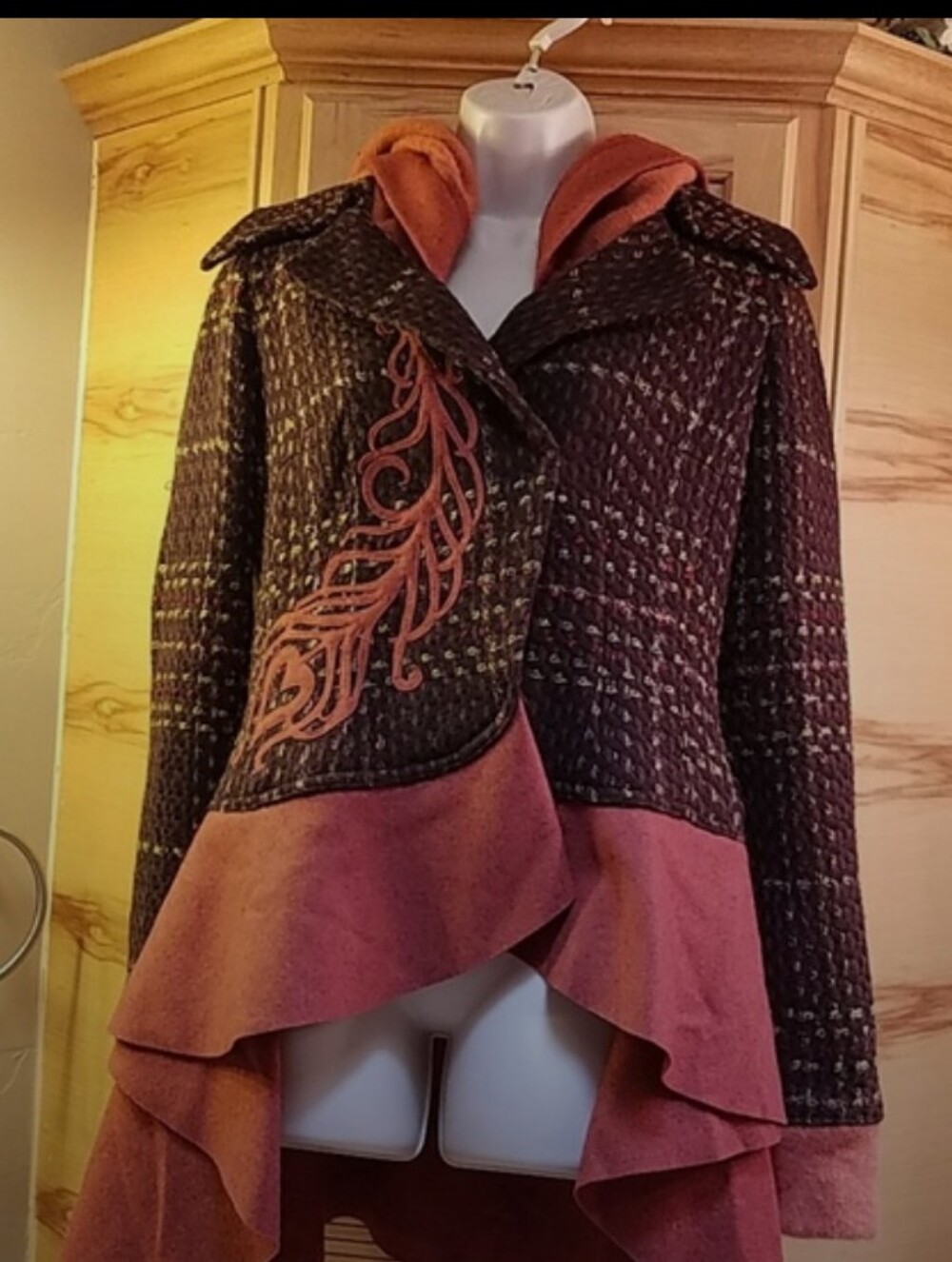 70s Vintage Upcycled Garfield & Marks Wool Tweed Coat